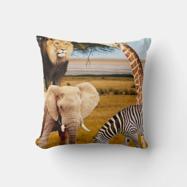 Wild Life. Throw Pillow (Front)