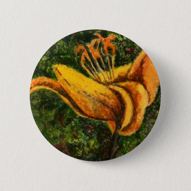 "Wild Lily" Floral Button (Front)
