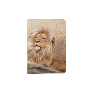 Wild Lion Custom Passport Wallet Holder