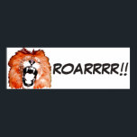 Wild Lion Pop Art Comic Style Roar Script Poster<br><div class="desc">Lion Digital Artwork - Lion Head Computer Animal Art - College Pop Art - Wild Big Cats Computer Images</div>
