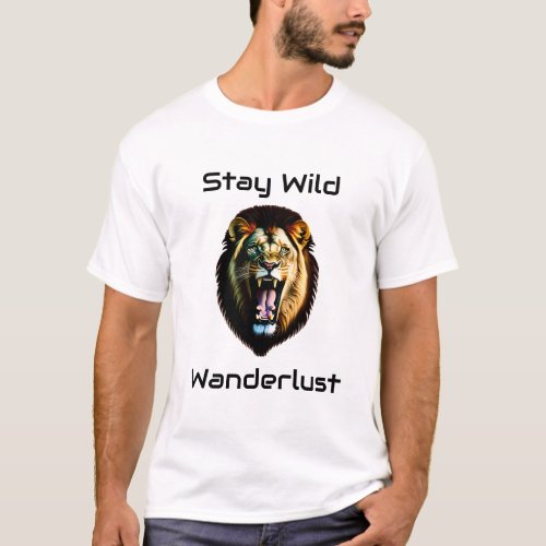  Wild Lion  T_shirt with Loin roar