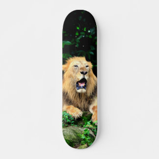 Wild Lion Yawning Skateboard