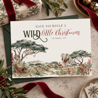Wild Little Christmas Safari Holiday Card