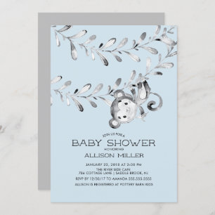 Wild Little Monkey baby Shower Invitation