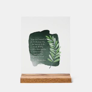 Wild Living Quote Acrylic Sign Imperfect Souls