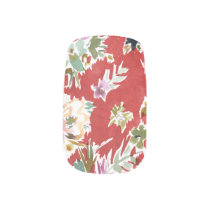 WILD LOVE Bold Red Floral Minx Nail Art WILD LOVE Bold Red Floral Minx Nail Art