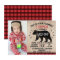 Wild Lumberjack Bear 1st Birthday Invitation