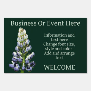 Wild Lupine Flower Business Or Event Sign
