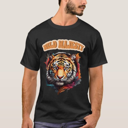 Wild Majesty Watercolor Tiger by ArtisticExpressi T_Shirt