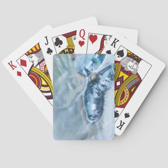 Wild Malaysian Mother of Pearl Poker Cards (Back)