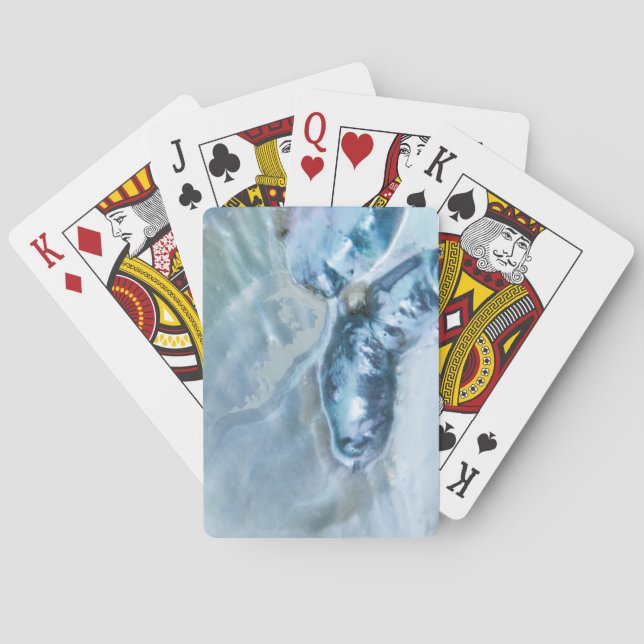 Wild Malaysian Mother of Pearl Poker Cards (Back)
