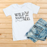 Wild mama Cute wolf cub birthday party T-Shirt<br><div class="desc">Wild mama Two wild Cute wolf cub woodlands wolf themed birthday party shirt template,  cute fluffy baby wolf  birthday boy photoshoot shirt</div>