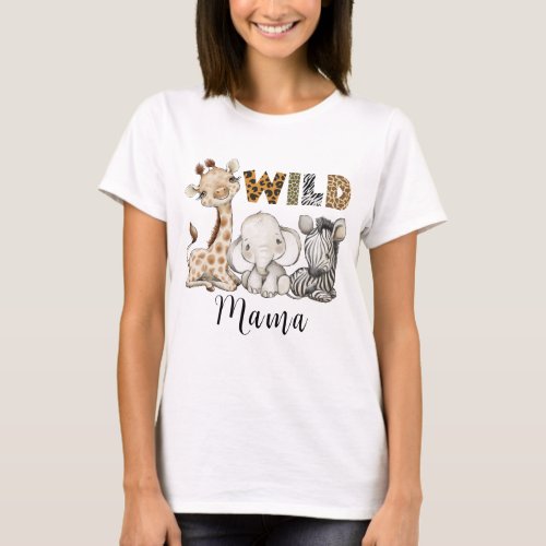 Wild Mama of the Birthday Boy Safari T_Shirt