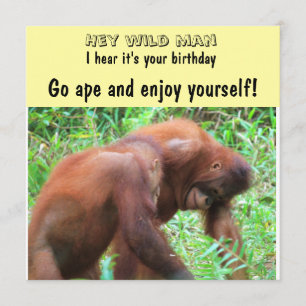 Wild Man Birthday Going Ape Card