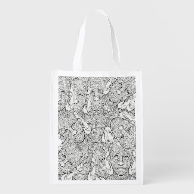 Wild man style  grocery bag (Front)