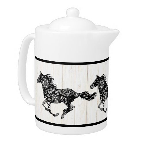  Wild Mandala Horses Teapot