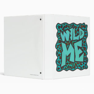 Wild Me Brown and Teal Leopard Design 3 Ring Binder