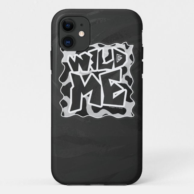 Wild Me Cow Black and White Case-Mate iPhone Case (Back)