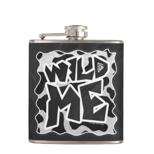 Wild Me Cow Black and White Flask