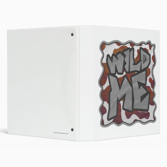 Wild me Cow Brown and White Print Binder (Background)