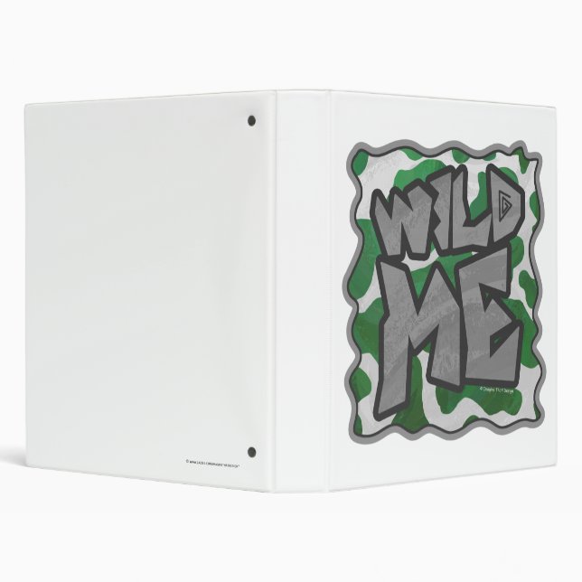 Wild Me Cow Green and White Print Binder (Background)