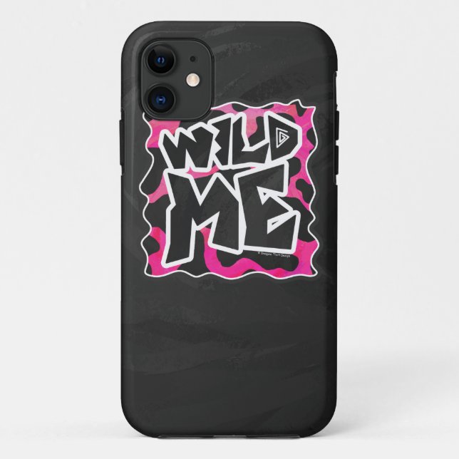 Wild Me Cow Pink and White Case-Mate iPhone Case (Back)