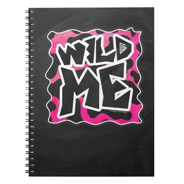 Wild Me Cow Pink and White Notebook (Front)