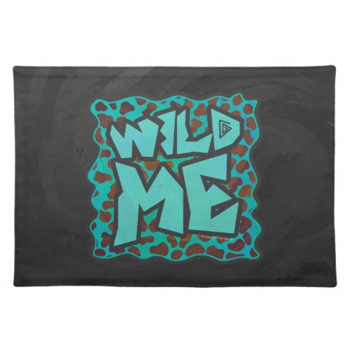 Wild me Dalmatian Brown and Teal Design Placemat