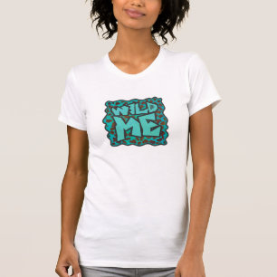 Wild me Dalmatian Brown and Teal Design T-Shirt