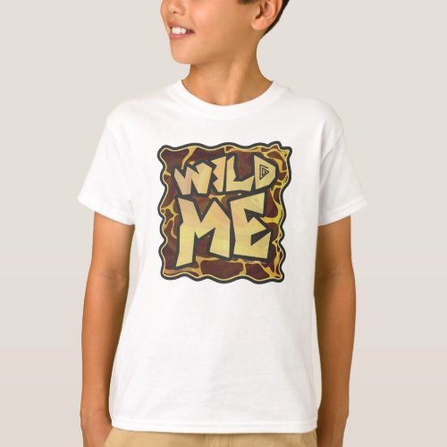 Wild Me Giraffe Print Kids Light T_Shirt