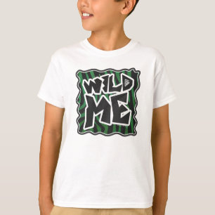 Wild Me Green and Black Zebra Pattern T-Shirt