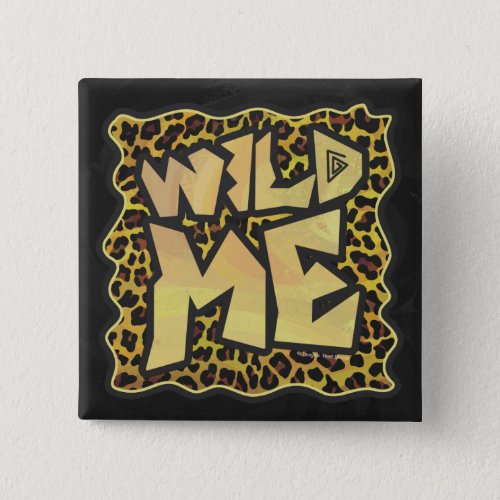 Wild Me Leopard Brown and Yellow Print Button