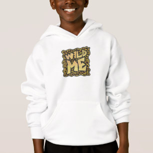 Wild Me Leopard Brown and Yellow Print Hoodie