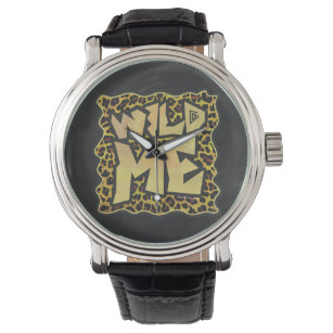 Wild Me Leopard Brown and Yellow Print Watch