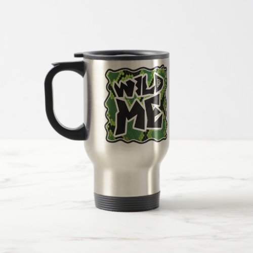 Wild Me Snake Black and Green Print Travel Mug