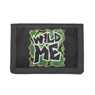 Wild Me Snake Black and Green Print Tri-fold Wallet