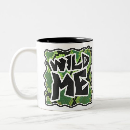 Wild Me Snake Black and Green Print Two_Tone Coffee Mug