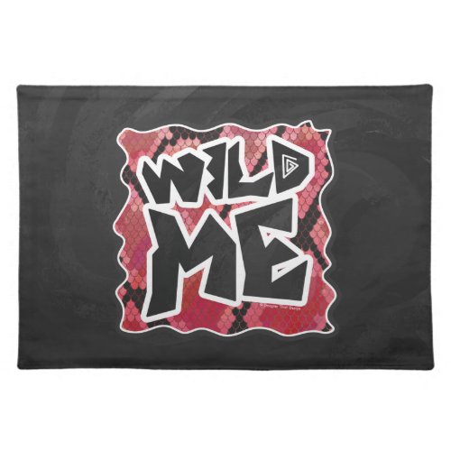 Wild Me Snake Black and Red Print Cloth Placemat