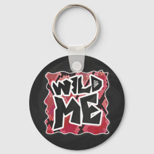 Wild Me Snake Black and Red Print Keychain