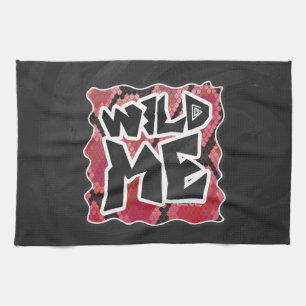 Wild Me Snake Black and Red Print Towel