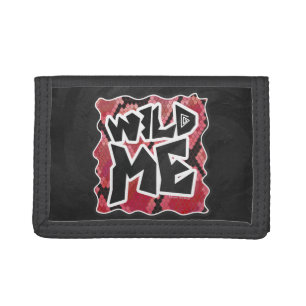 Wild Me Snake Black and Red Print Tri-fold Wallet
