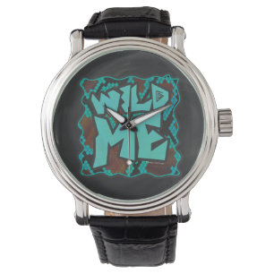 Wild Me Snake Brown and Teal Print Watch