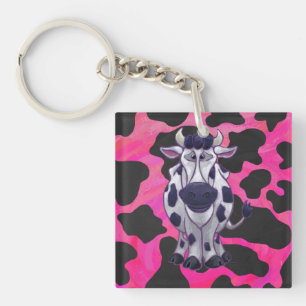 Wild Me Tiger Black and Pink Keychain
