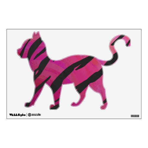 Wild Me Tiger Black and Pink Wall Sticker
