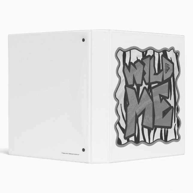 Wild Me Tiger Black and White Print Binder (Background)