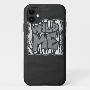 Wild Me Tiger Black and White Print iPhone 11 Case