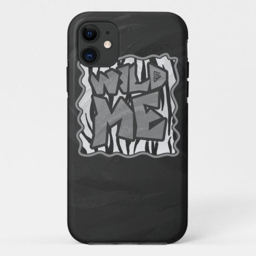 Wild Me Tiger Black and White Print iPhone 11 Case