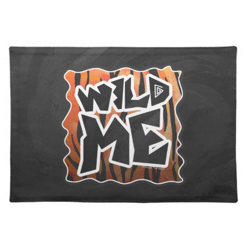 Wild Me Tiger Hot orange and Black Print Placemat