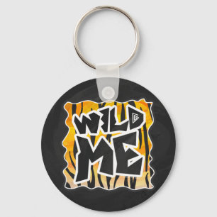 Wild Me Tiger Orange and Black Keychain