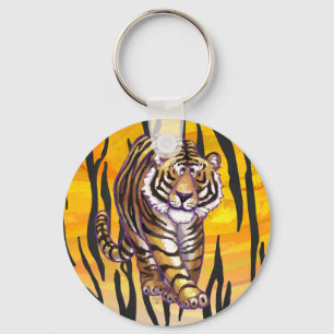 Wild Me Tiger Orange and Black Keychain